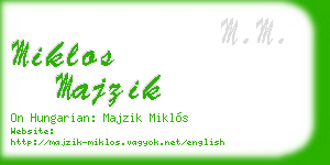 miklos majzik business card