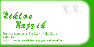 miklos majzik business card